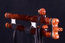 Honduran Rosewood Burl Native American Flute, Minor, Mid G#-4, #H43Fa